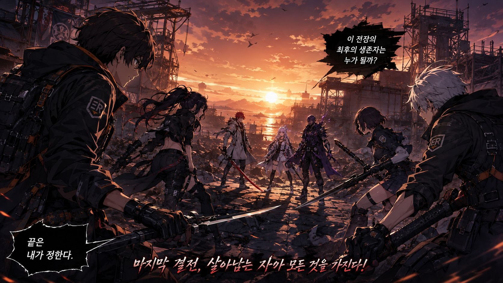 싸우는 이미지 만화