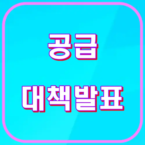 공급대책 발표