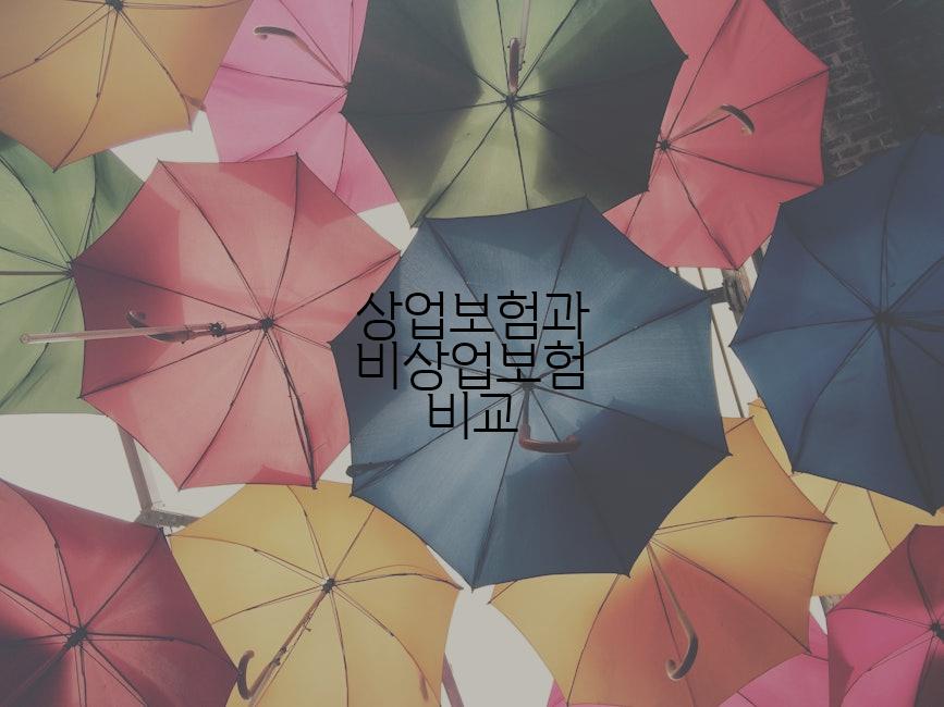 상업보험과 비상업보험 비교