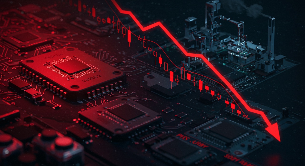반도체 주가 하락 이미지