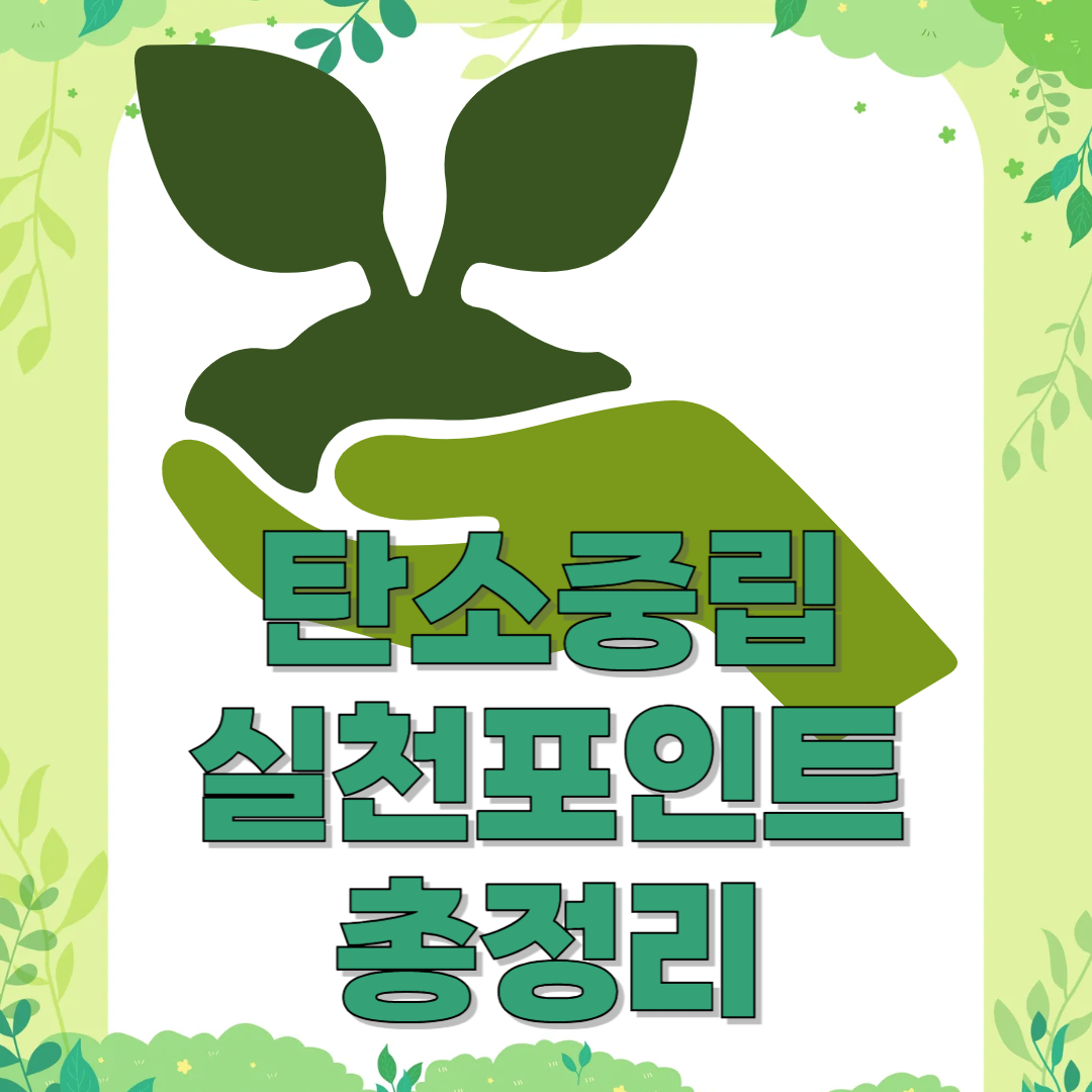 🌿 탄소중립실천포인트 — 혜택부터 신청 방법까지 한눈에 보기