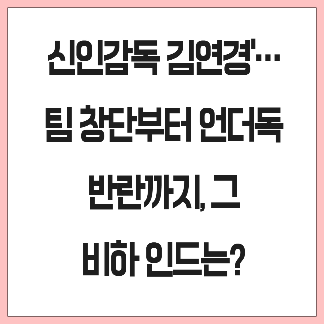 신인감독 김연경