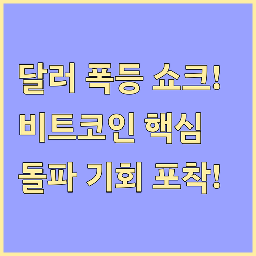 긴축 통화 정책발 달러 강세 비트코인..