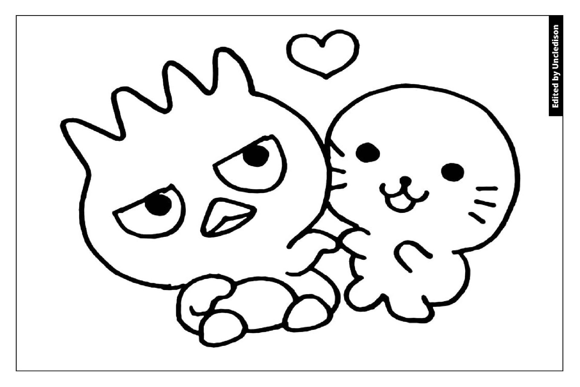 배드바츠마루 색칠공부 도안