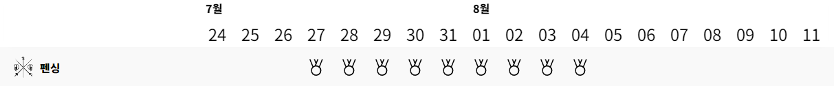 파리올림픽 펜싱 경기 일정