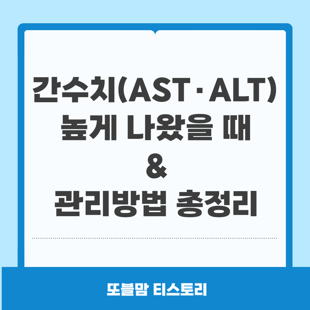 AST·ALT 수치 해석과 관리법 총정리