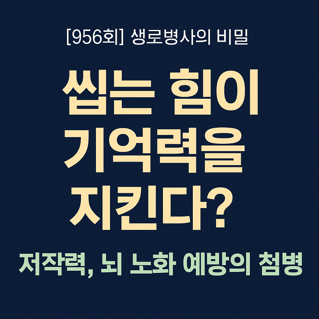 생로병사의 비밀-초고령사회특집 <역노화 생존공식> 3부 저작력, 뇌 노화 예방의 첨병