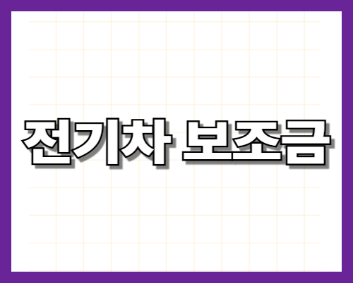 전기차 보조금