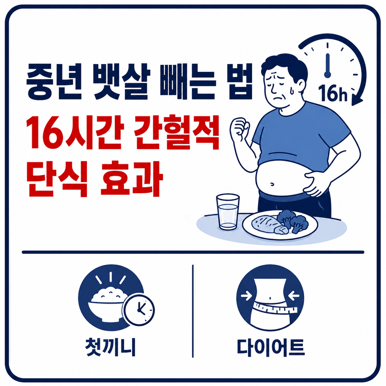 중년 뱃살 간헐적 단식 사진