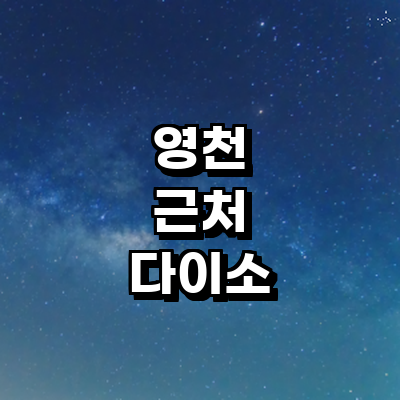 영천시 종합생활용품 다이소