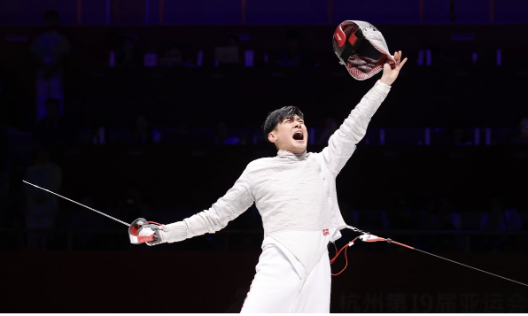 팬싱 남자 사브르 단체전 3연승 금메달 획득