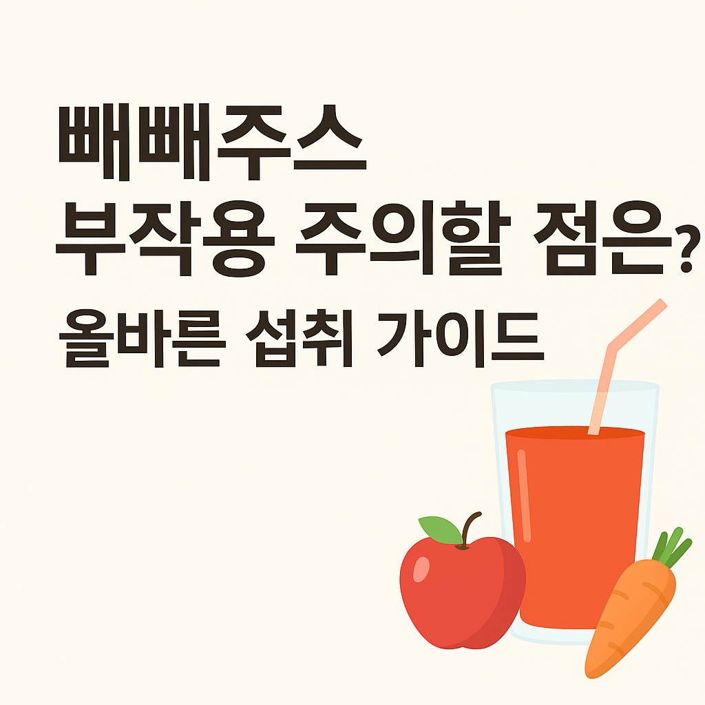 빼빼주스 부작용 주의할 점은? 올바른 섭취 가이드.