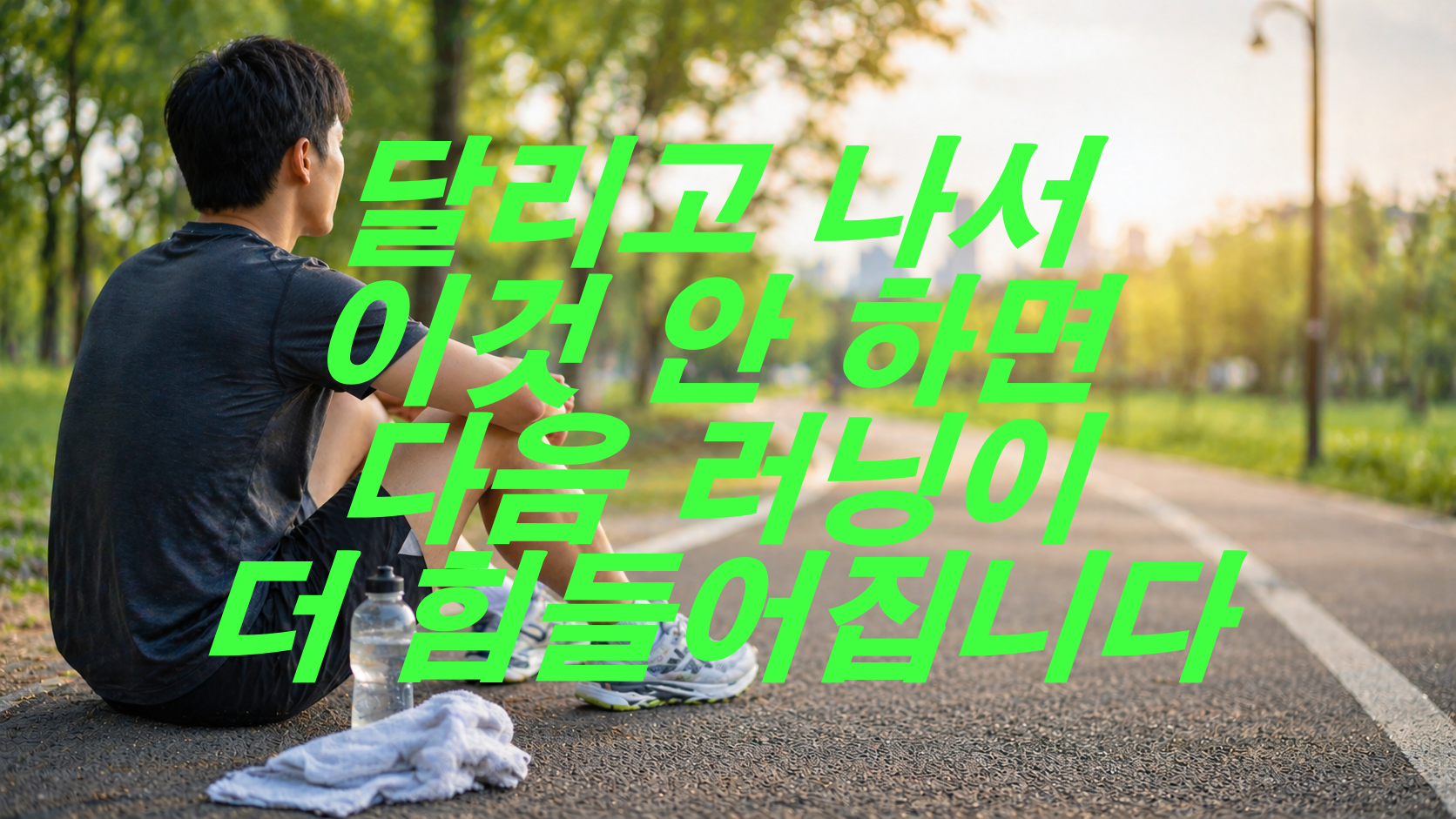 달리고 나서 이것 안 하면 다음 러닝이 더 힘들어집니다