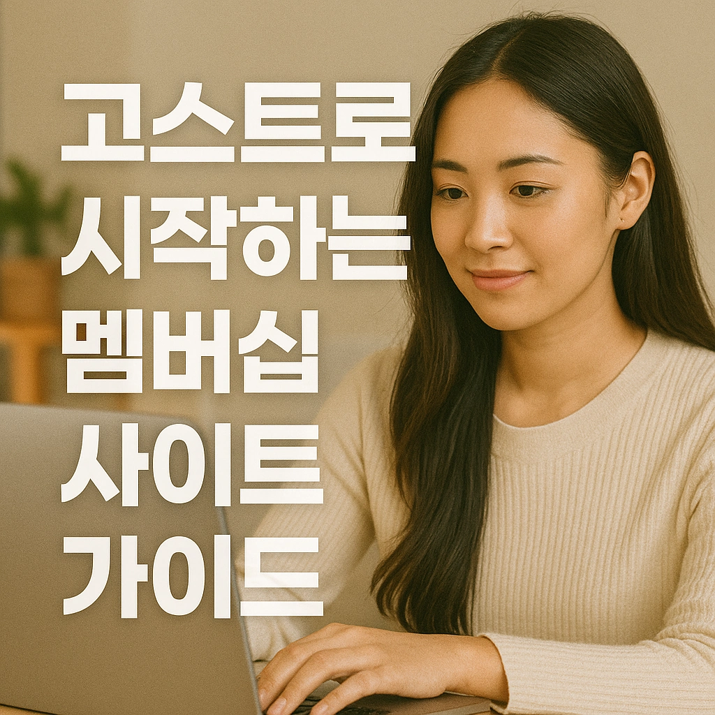 고스트로 시작하는 멤버십 사이트 가이드