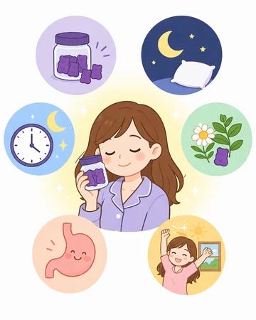 멜라토닌 젤리 수면 리듬 관리 도움16