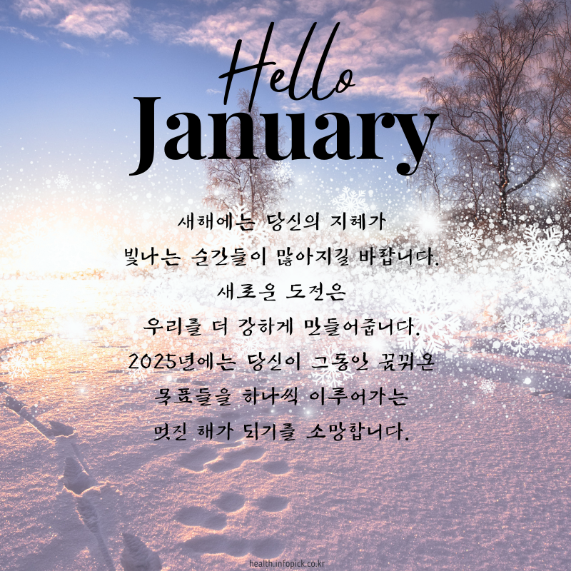 2025년 1월 인사말 문구 이미지 모음