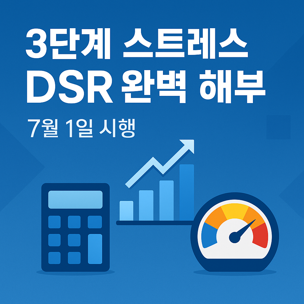 2025년 3단계 스트레스 DSR 완벽 해부 : 시행 배경부터 내 대출 한도 변화까지
