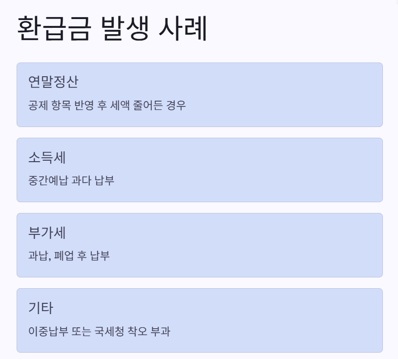 국세청 환급금 조회 신청 바로가기