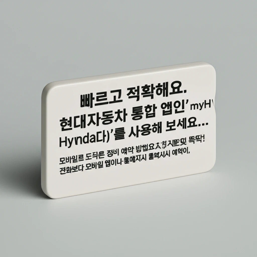 구로 현대자동차 자동차 경고등 점검 ..