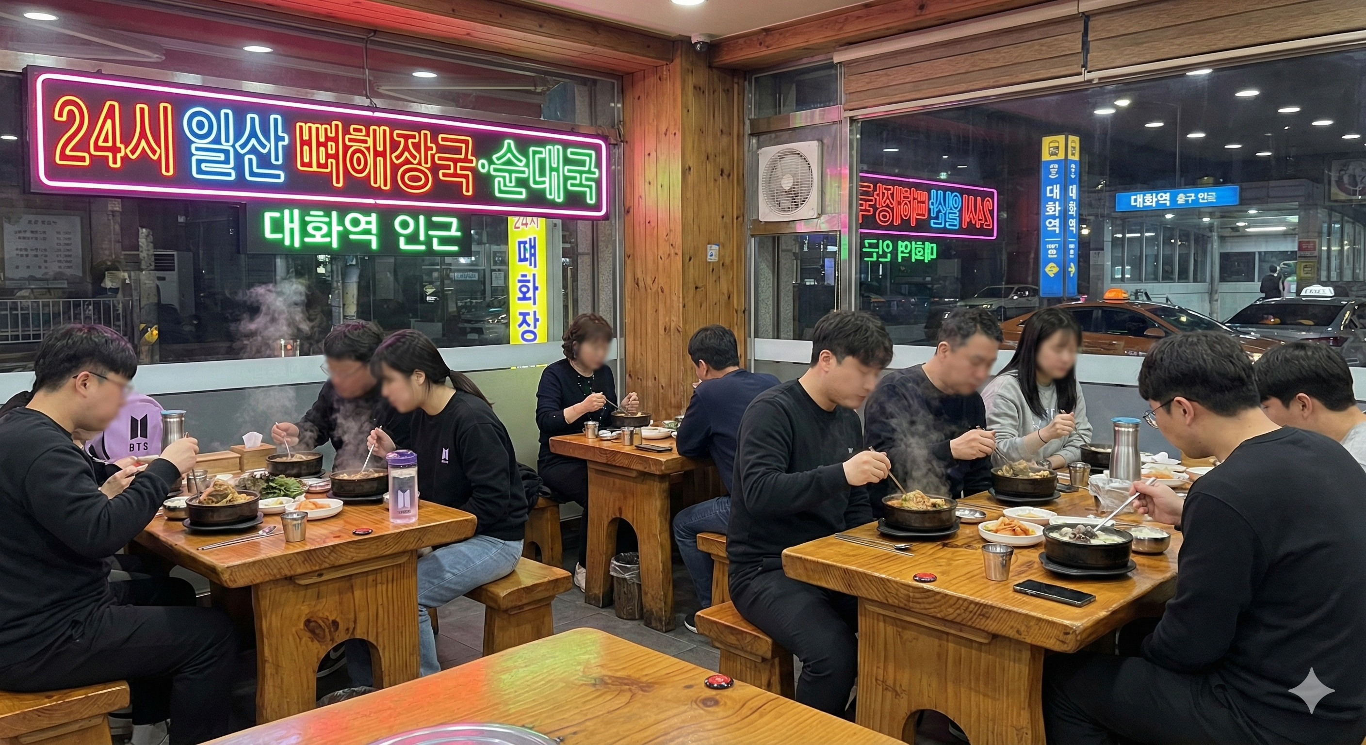 일산 대화역 인근 24시 운영 뼈해장국 및 순대국 맛집 추천
