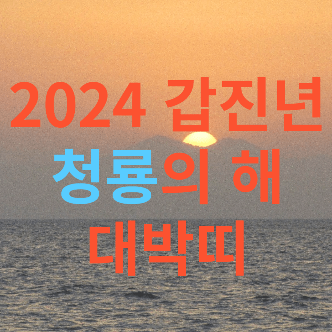 2024 갑진년 대박띠