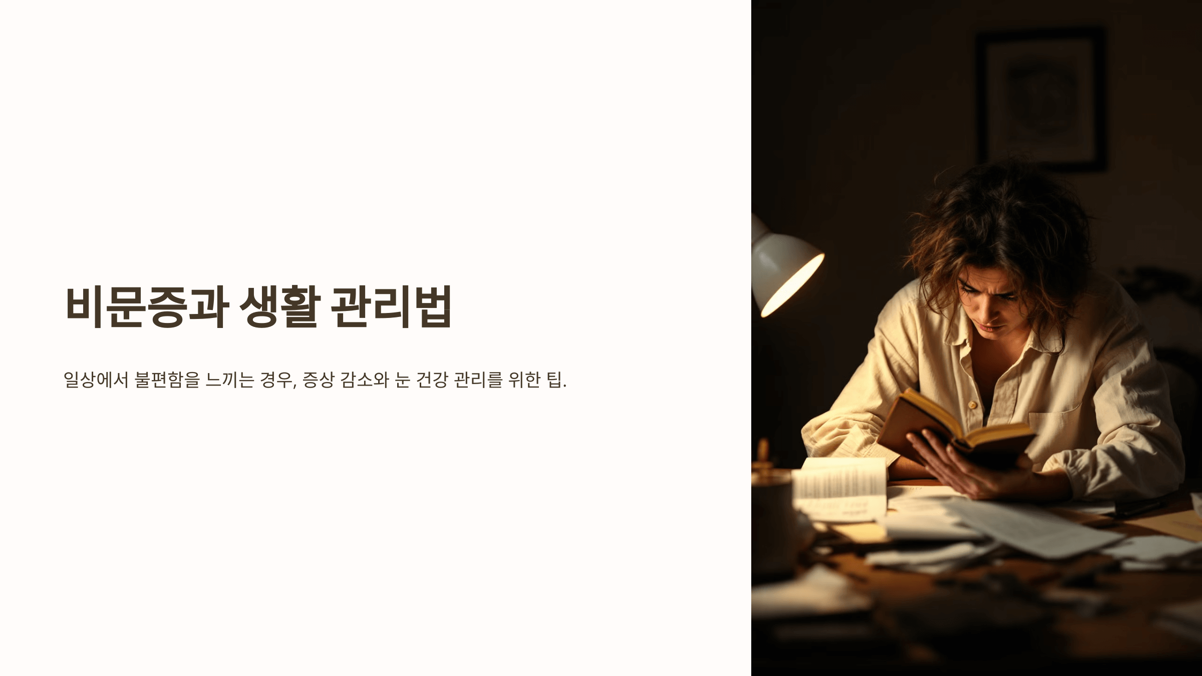 비문증과 관련된 사진입니다.