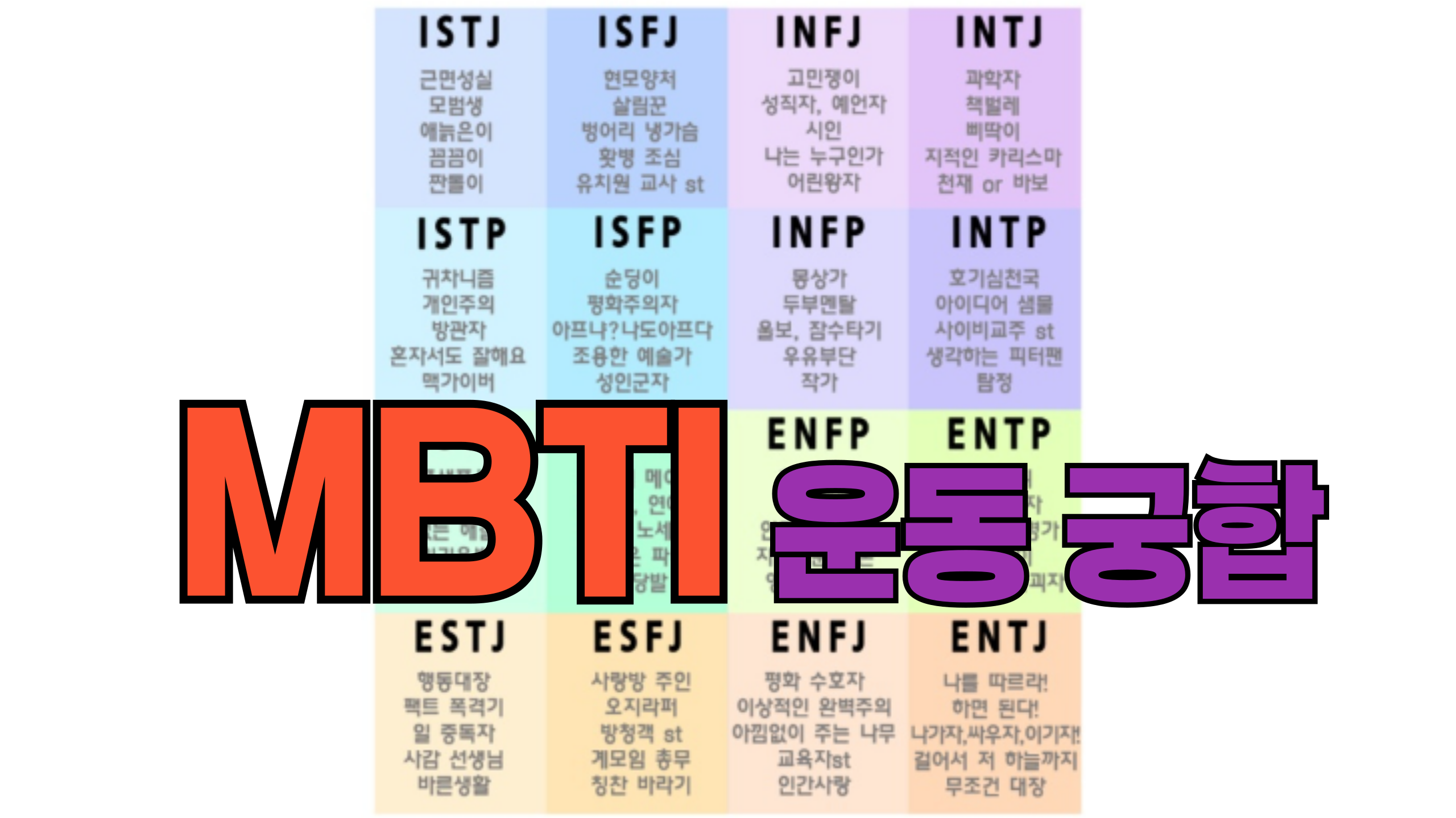 MBTI 운동 궁합