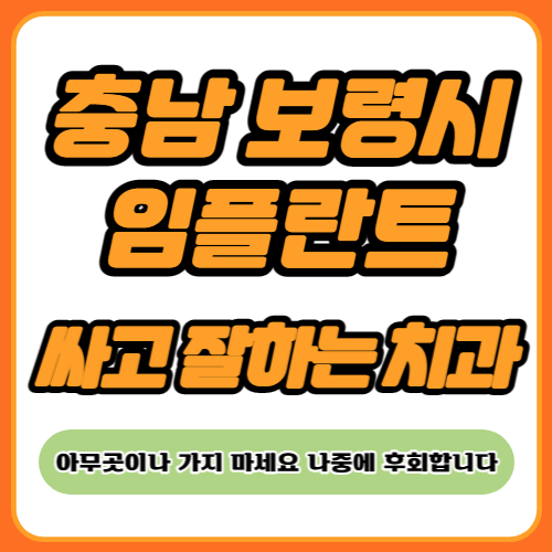 보령 임플란트 가격