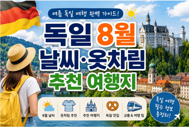 독일 8월 날씨 옷차림 추천 여행지