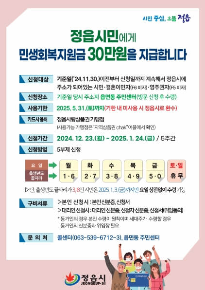 정읍시-민생회복지원금