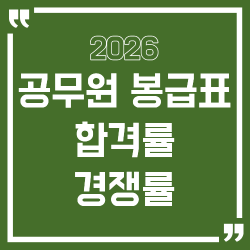 2026년 공무원 봉급 인상