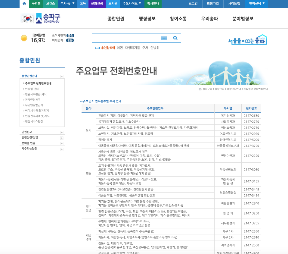 자동차세환급받는구청사이트에서 전화번호찾기