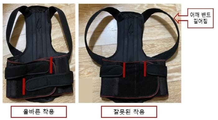 자세교정밴드-착용법