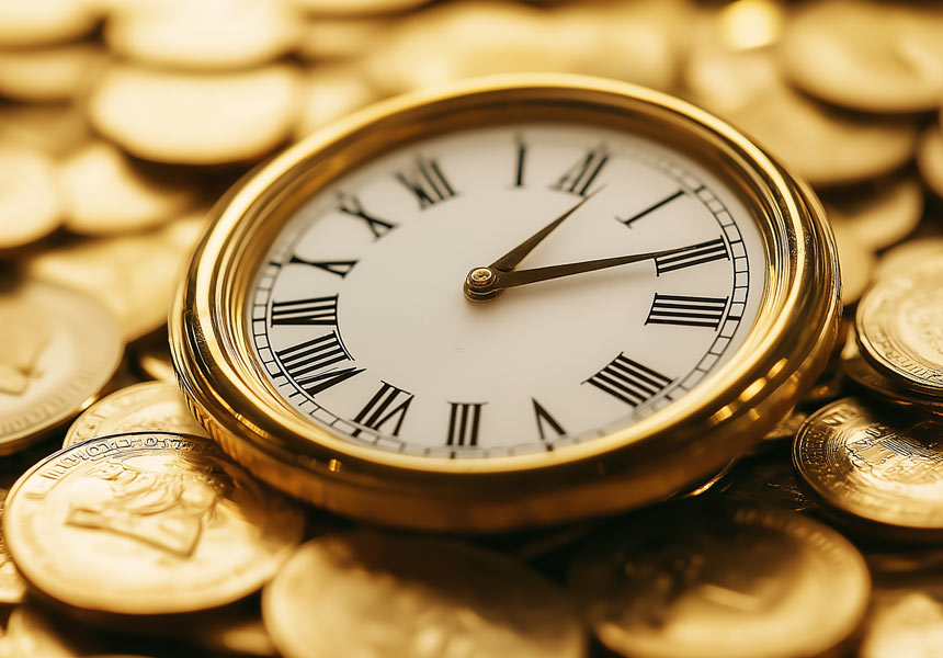 연휴가 끝난 뒤 다시 시작하는 재테크를 상징하는 달력과 동전 이미지