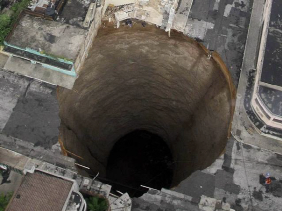 실시간 싱크홀 땅꺼짐 지도