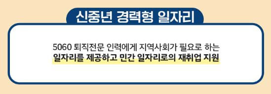 신중년 경력형 일자리 사업 이란?