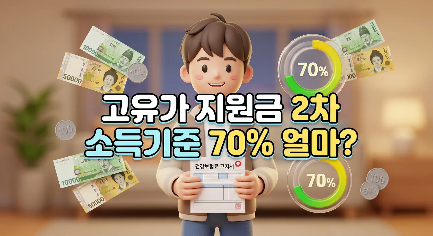 고유가 지원금 2차 신청 소득기준 70% 얼마? 확인 방법