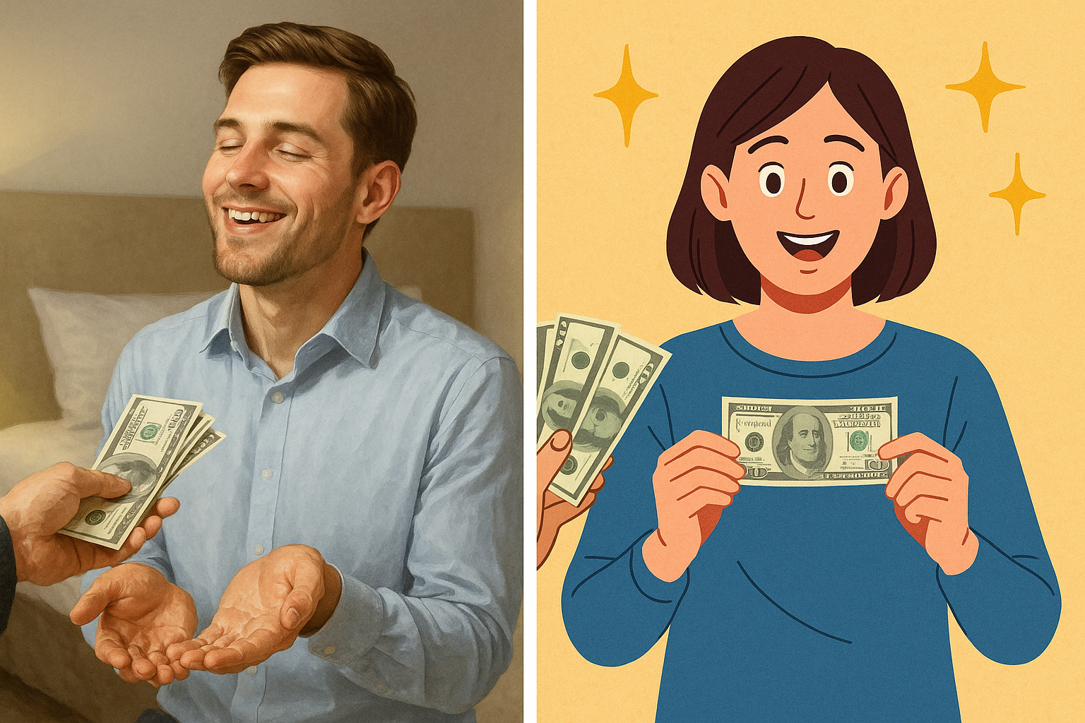 모르는 사람에게 돈 받는 꿈