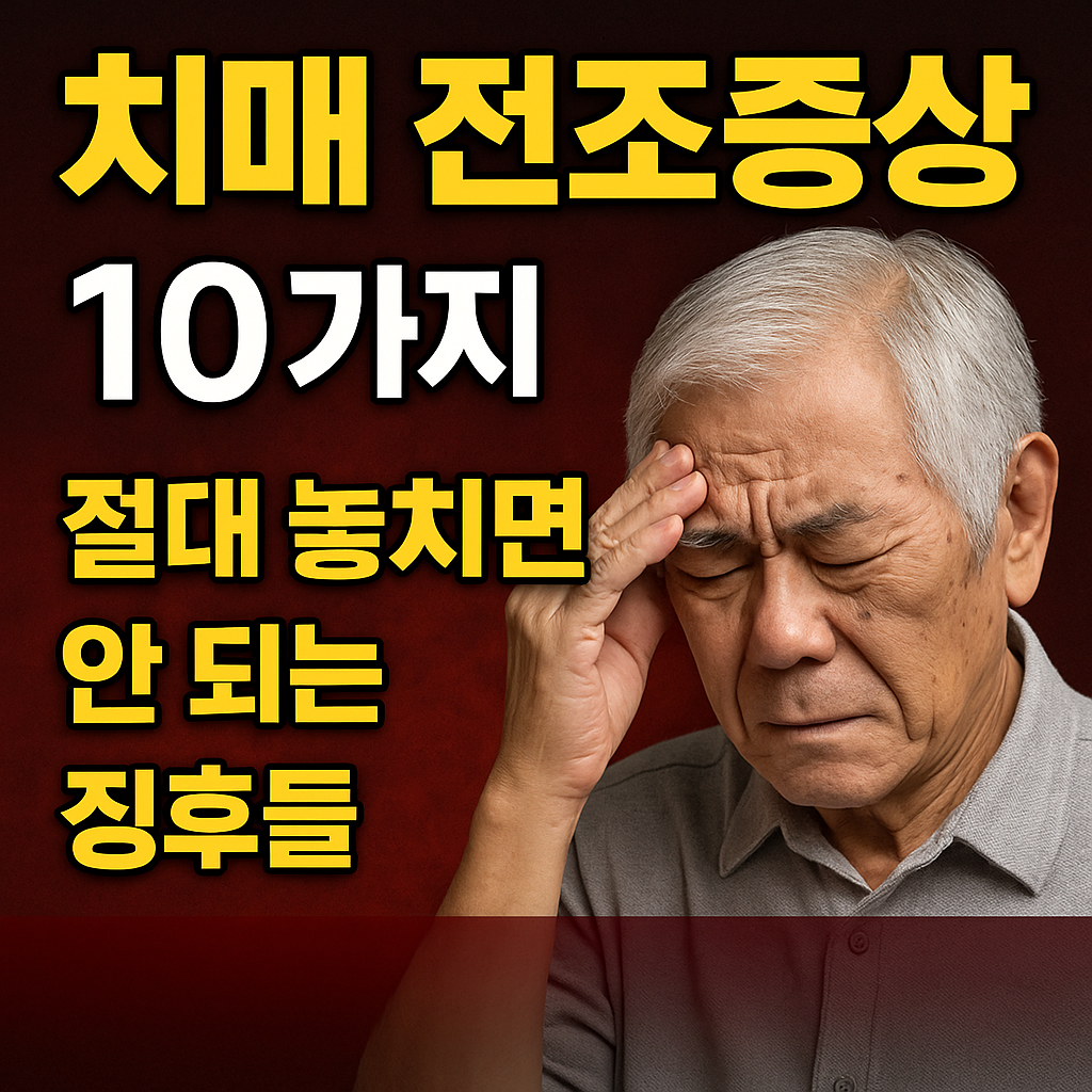 치매 전조증상 10가지, 절대 놓치면 안 되는 징후들
