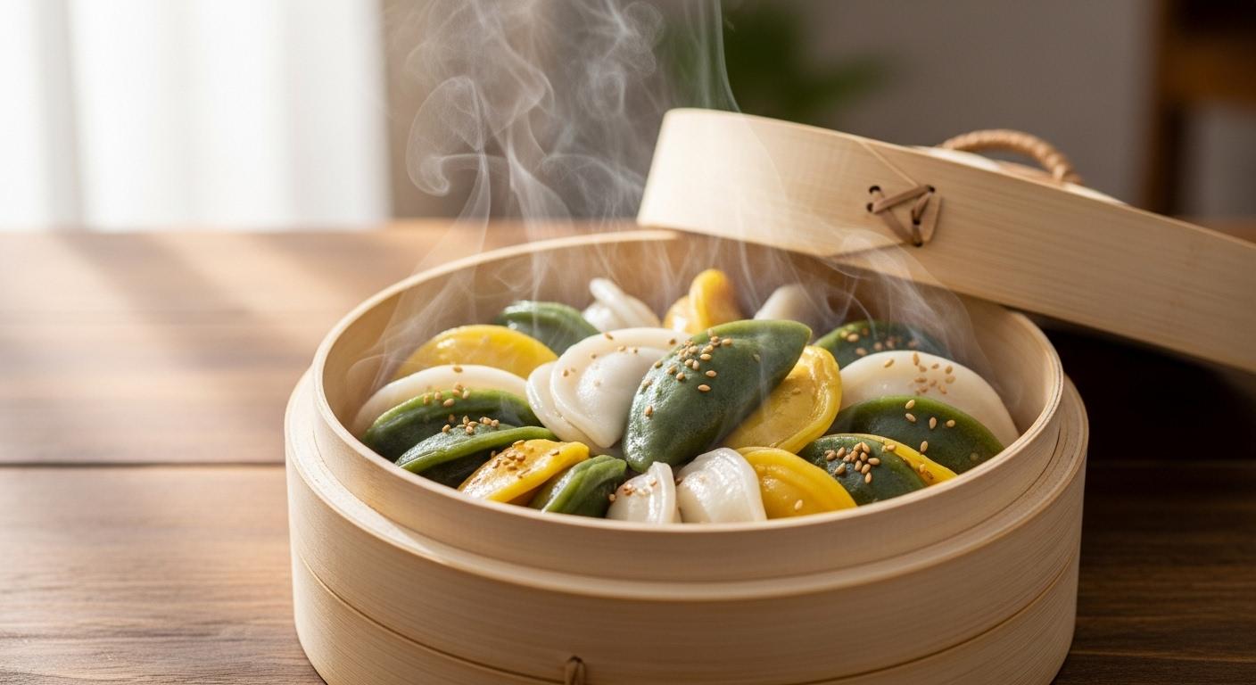 냉동 모시송편 찌는법