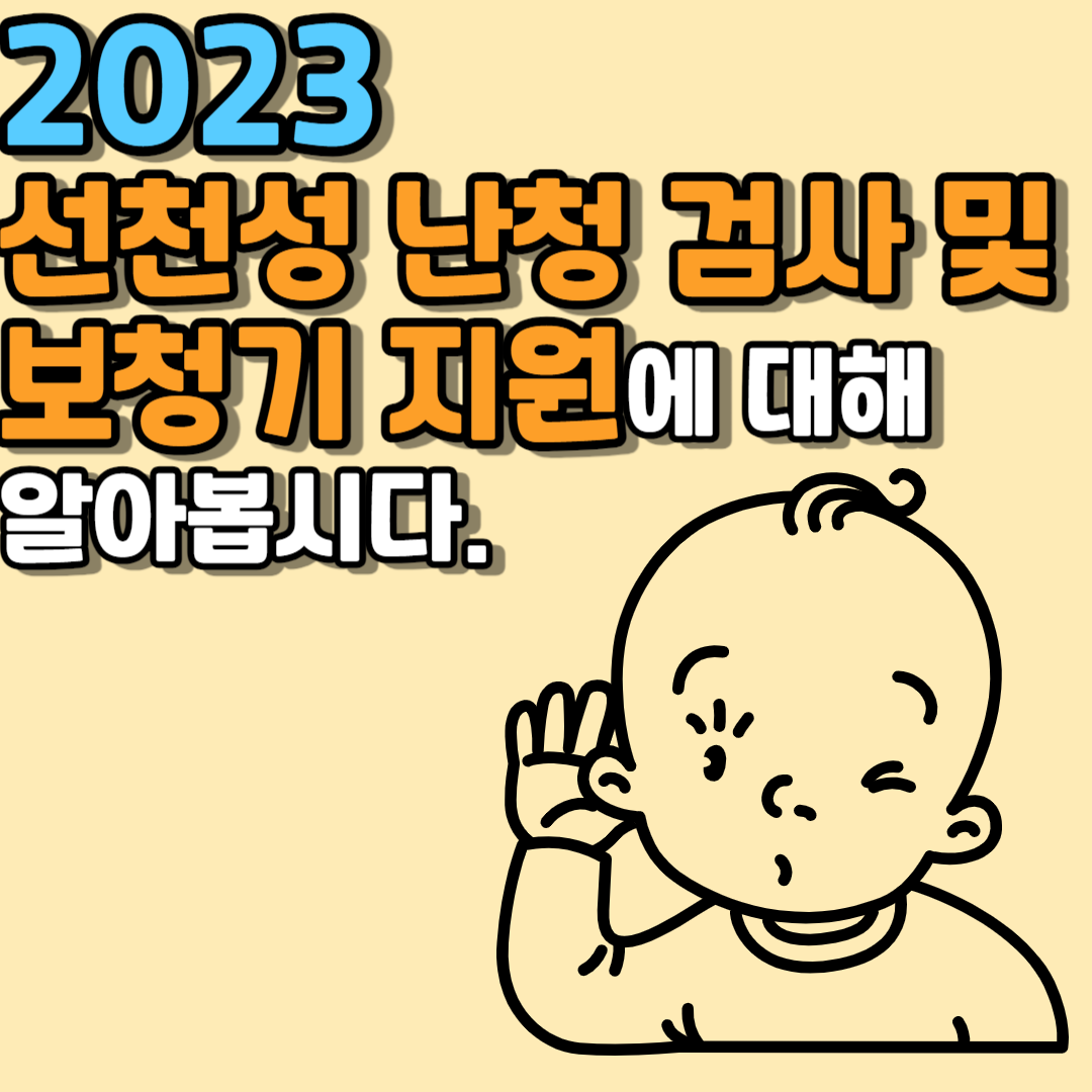 2023 선천성 난청 검사 및 보청기 지원