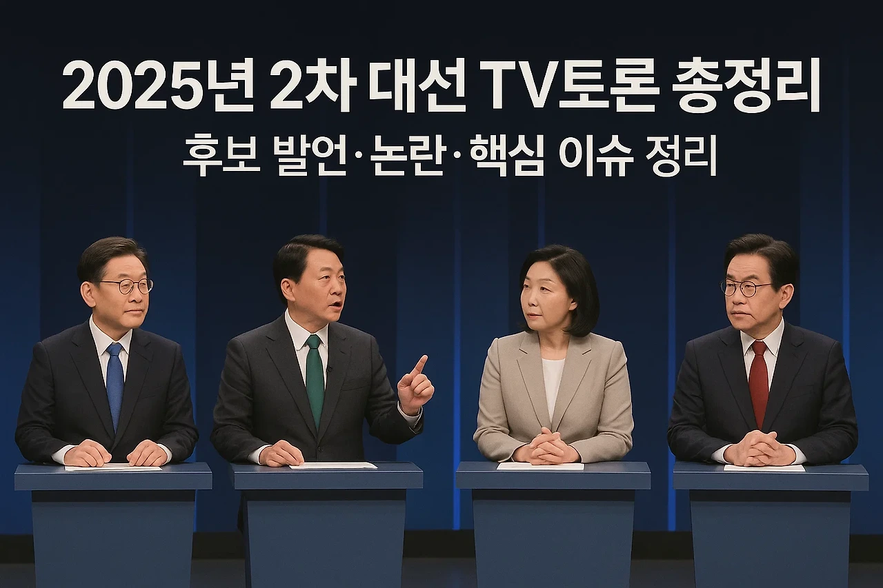2025년 2차 대선 TV토론 총정리｜후보 발언·논란·핵심 이슈 정리