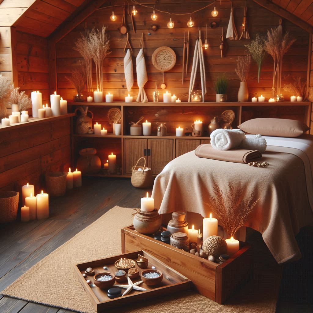 피부,체형관리 샵 배경