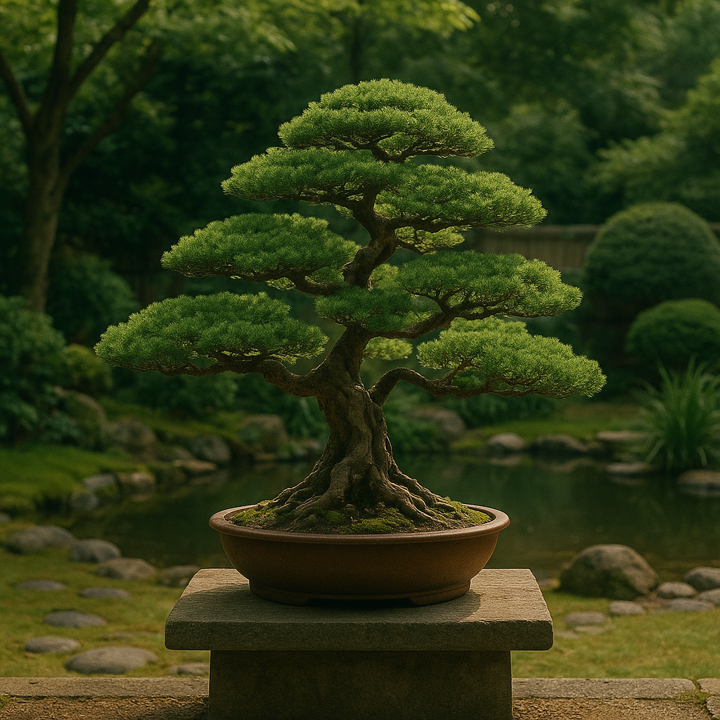 정교하게 다듬어진 분재