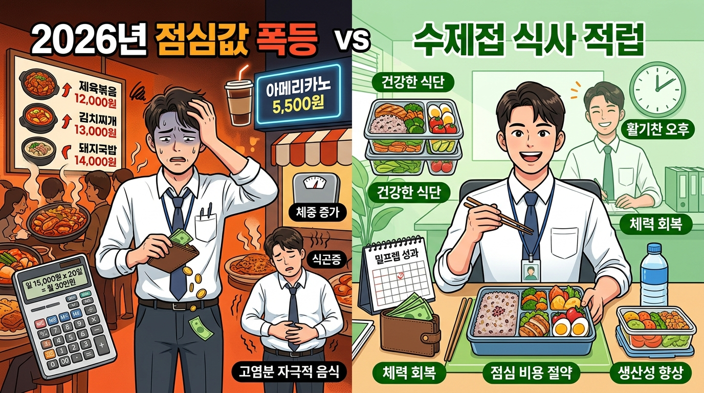 직장인이 식비 절약과 다이어트를 위해 일주일 치 도시락을 미리 준비하는 밀프렙 실전 후기 대표 이미지