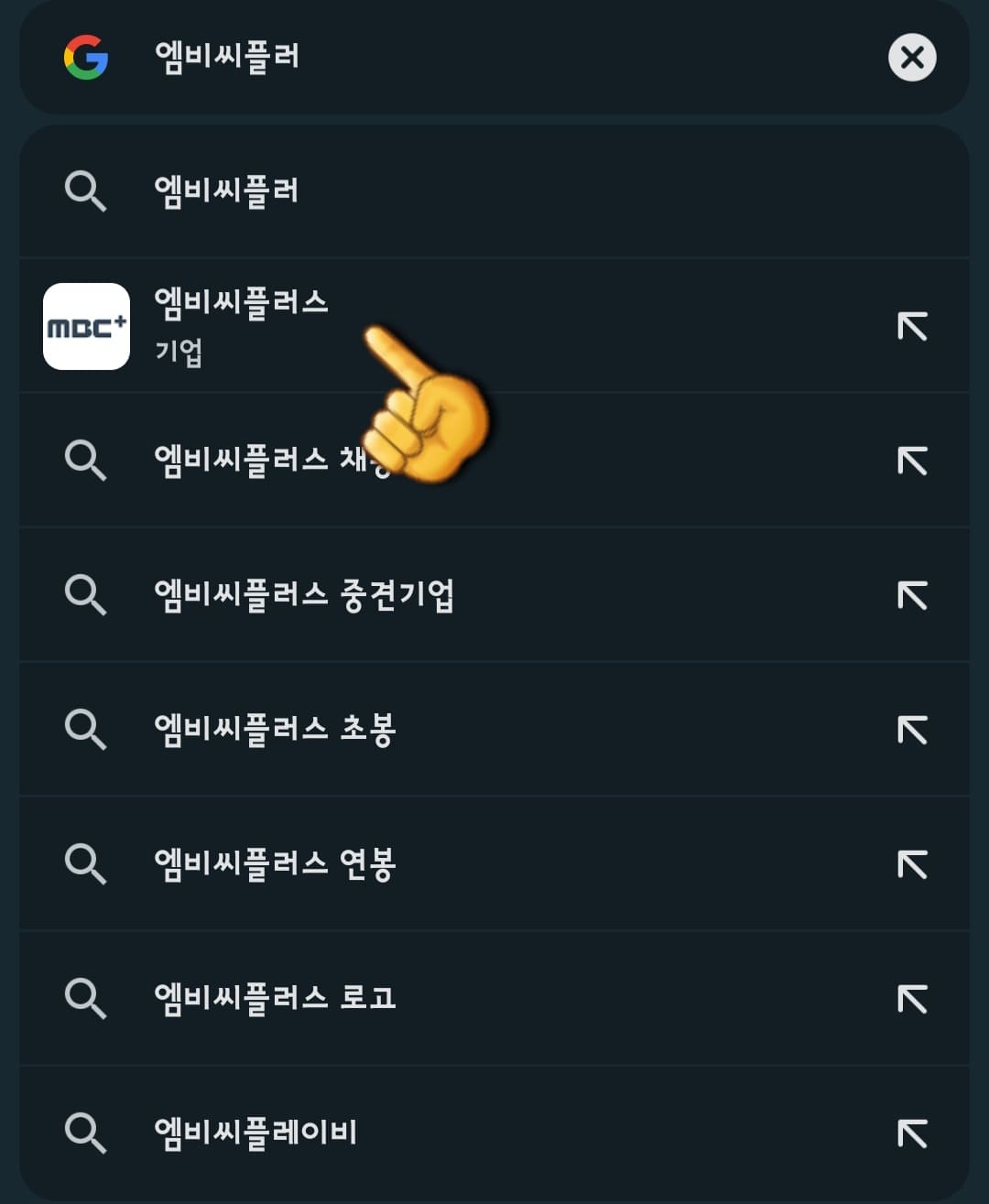 mbc스포츠-플러스-편성표-확인하는-방법-다음,-네이버,-구글-웹사이트에서-엠비씨플러스를-검색합니다.