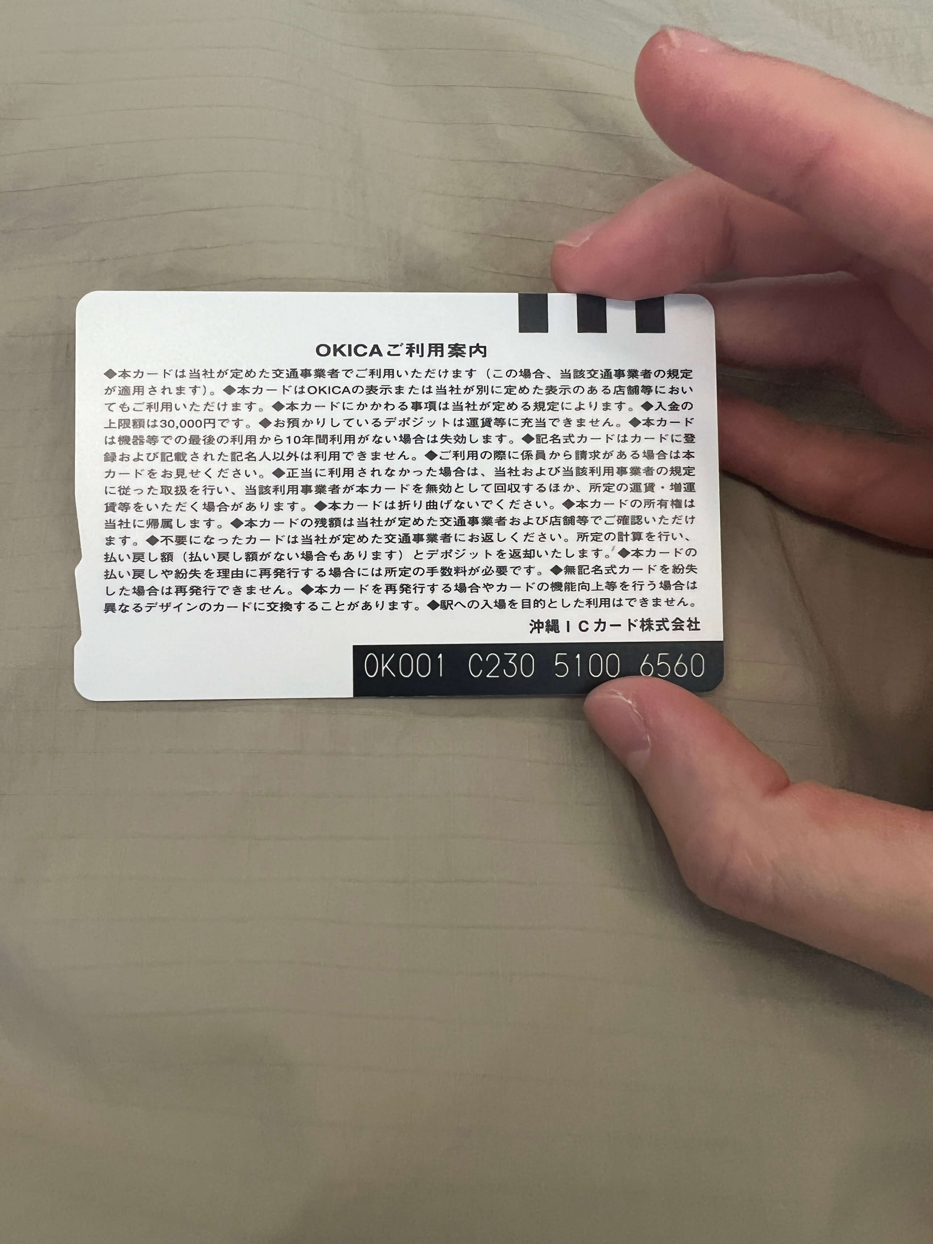 오키나와 여행 (오키카 뒷면)