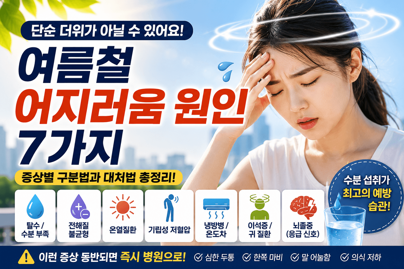 여름철 어지러움 원인 7가지, 단순 더위가 아닐 수 있습니다