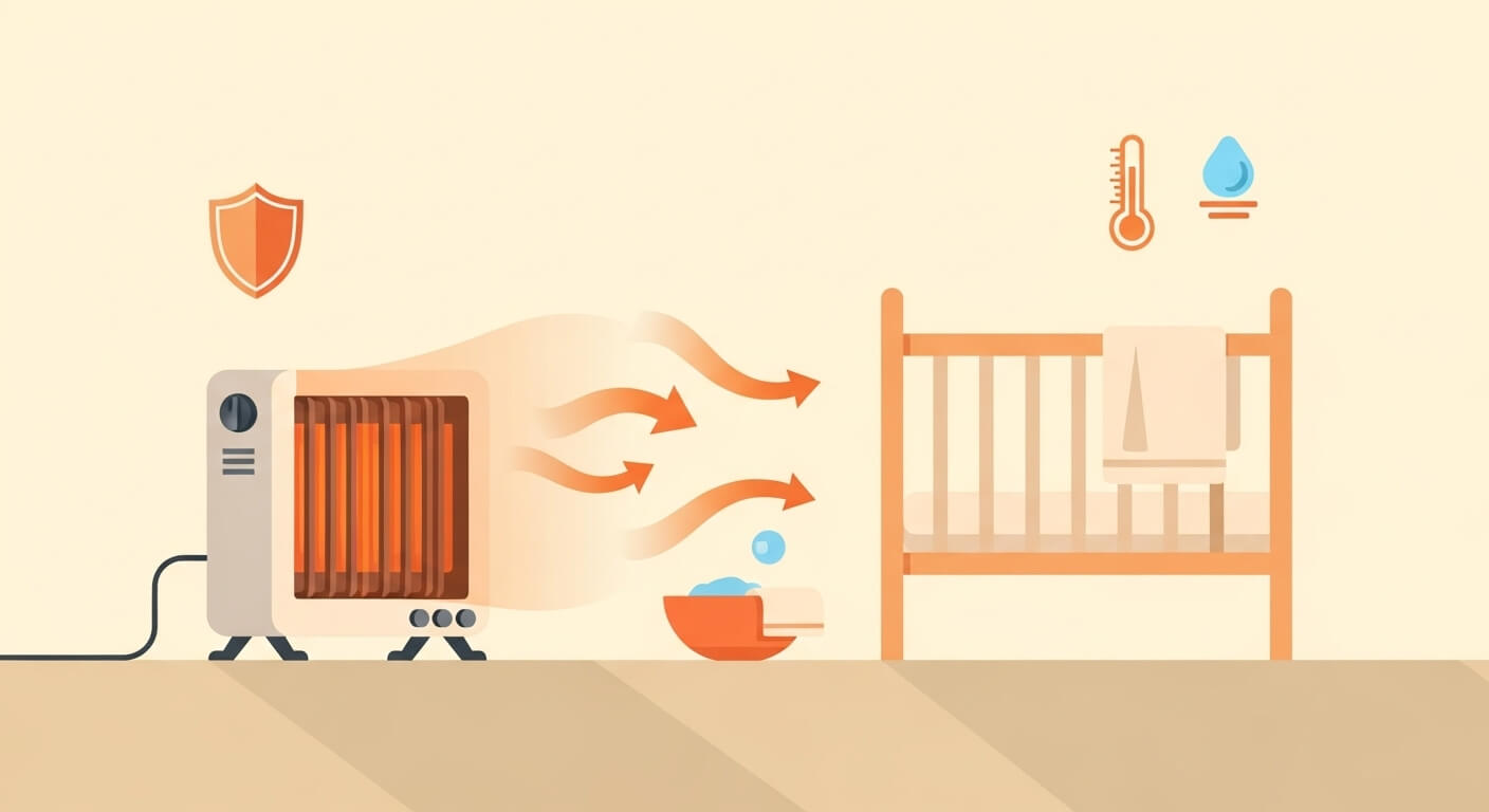 난방기 사용 시 아기를 위한 온도와 습도 조절법