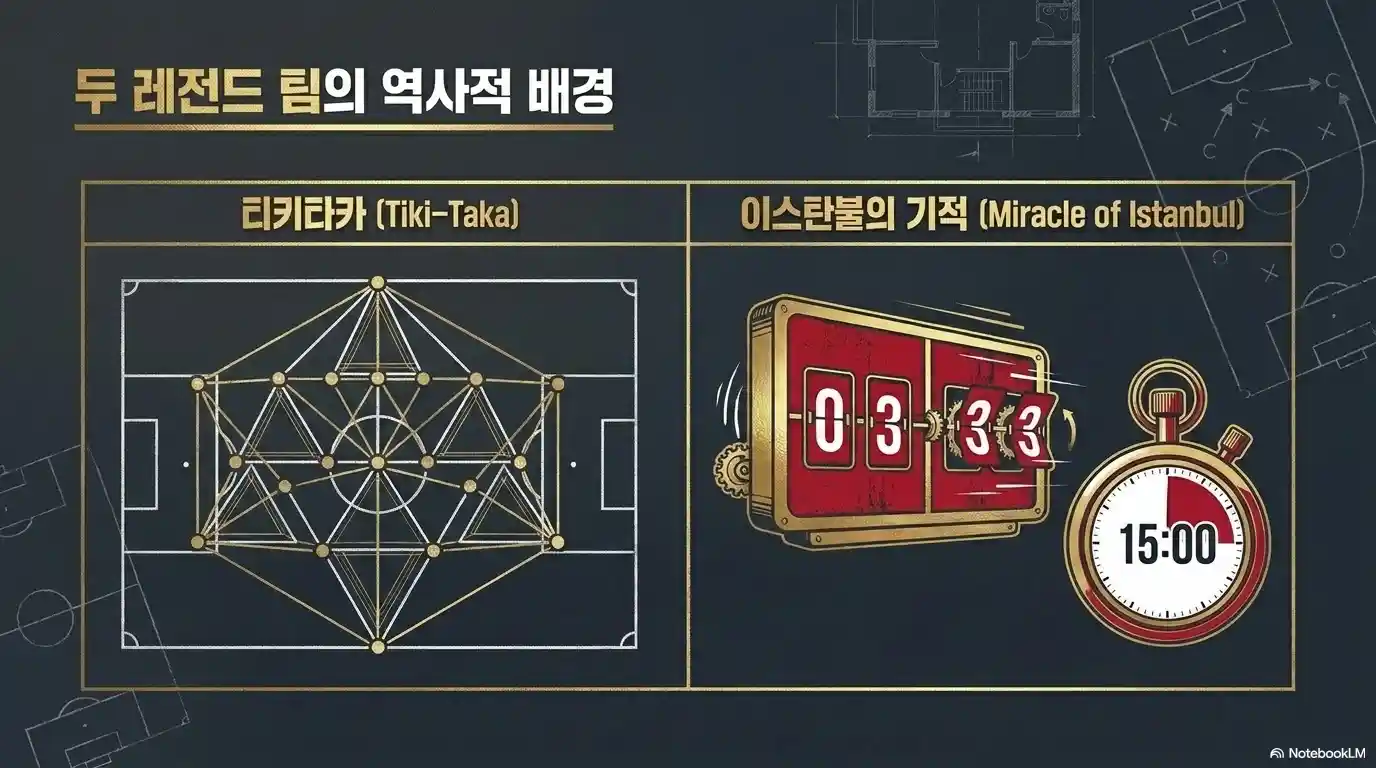 두 레전드 팀의 역사적 배경: 티키타카 전술도와 이스탄불의 기적